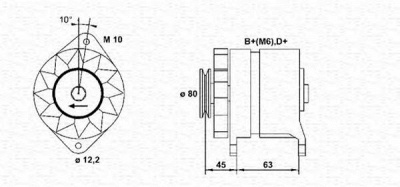 MAGNETI MARELLI 943356380010 -  Генератор